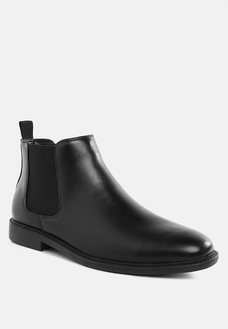 Men's Faux Leather Chelsea Boots by RAG