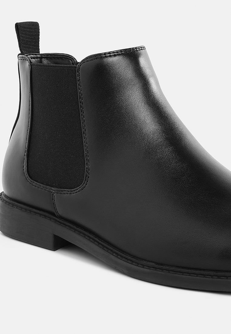 Men's Faux Leather Chelsea Boots by RAG