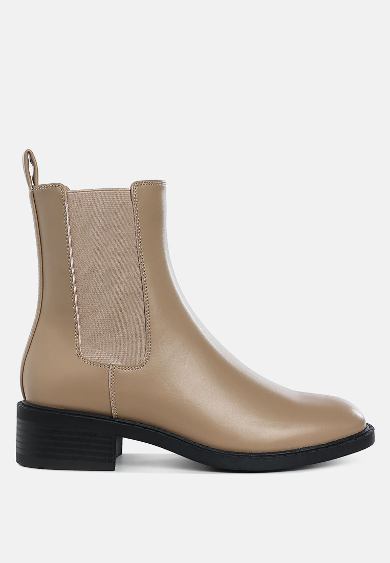 Stacked Heel Chelsea Boots by RAG