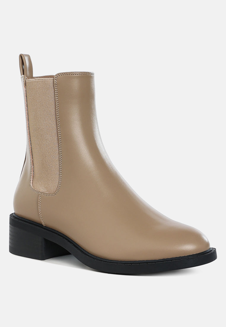 Stacked Heel Chelsea Boots by RAG