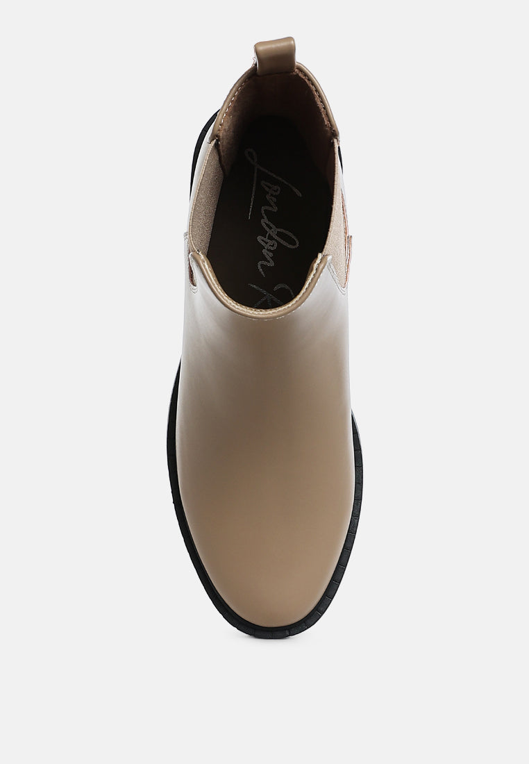 Stacked Heel Chelsea Boots by RAG