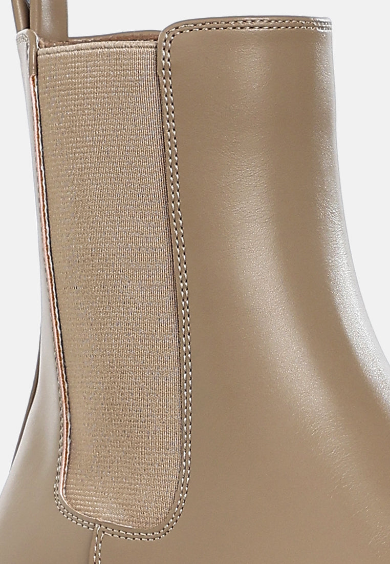 Stacked Heel Chelsea Boots by RAG