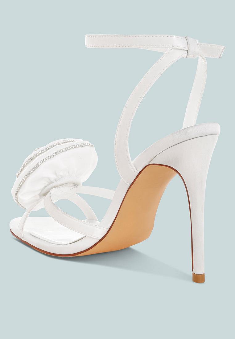 Candela Floral Rhinestone Accent Heel Sandals