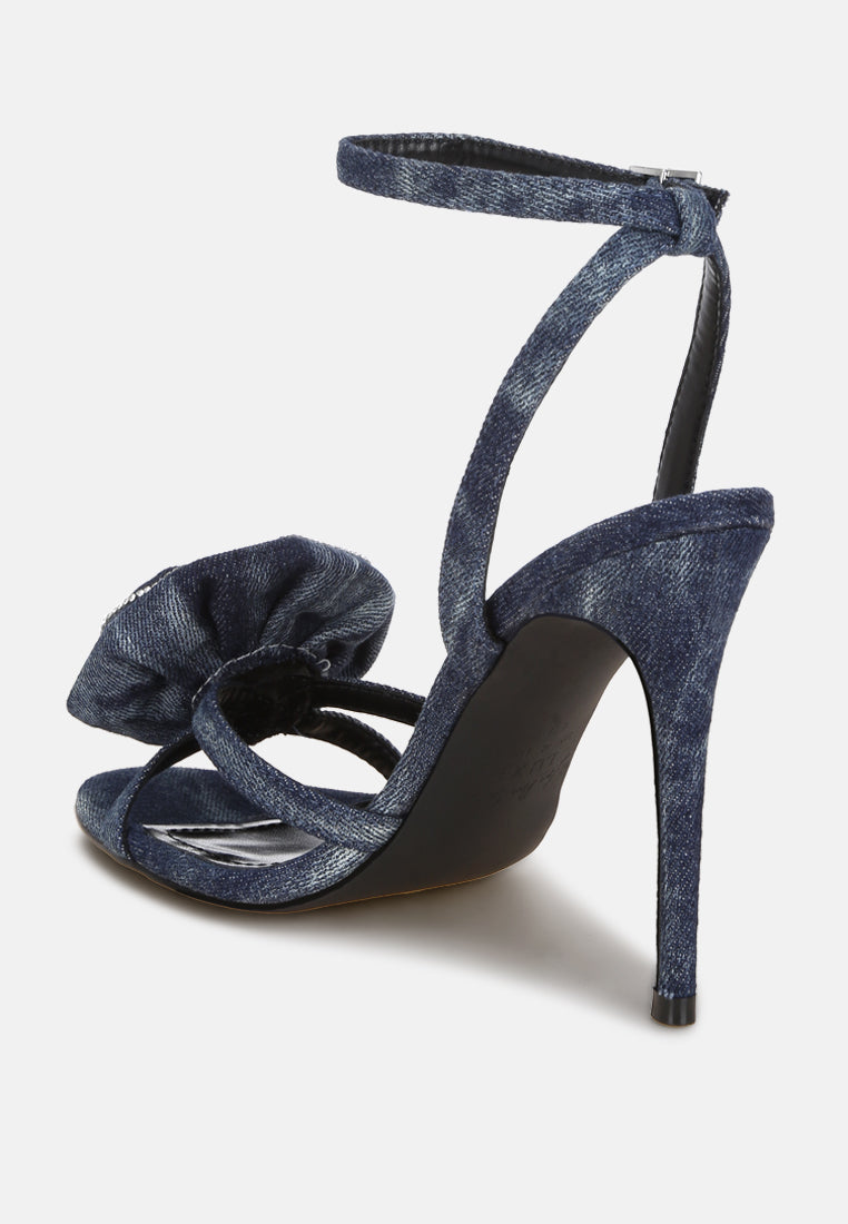 Candela Floral Rhinestone Accent Heel Sandals
