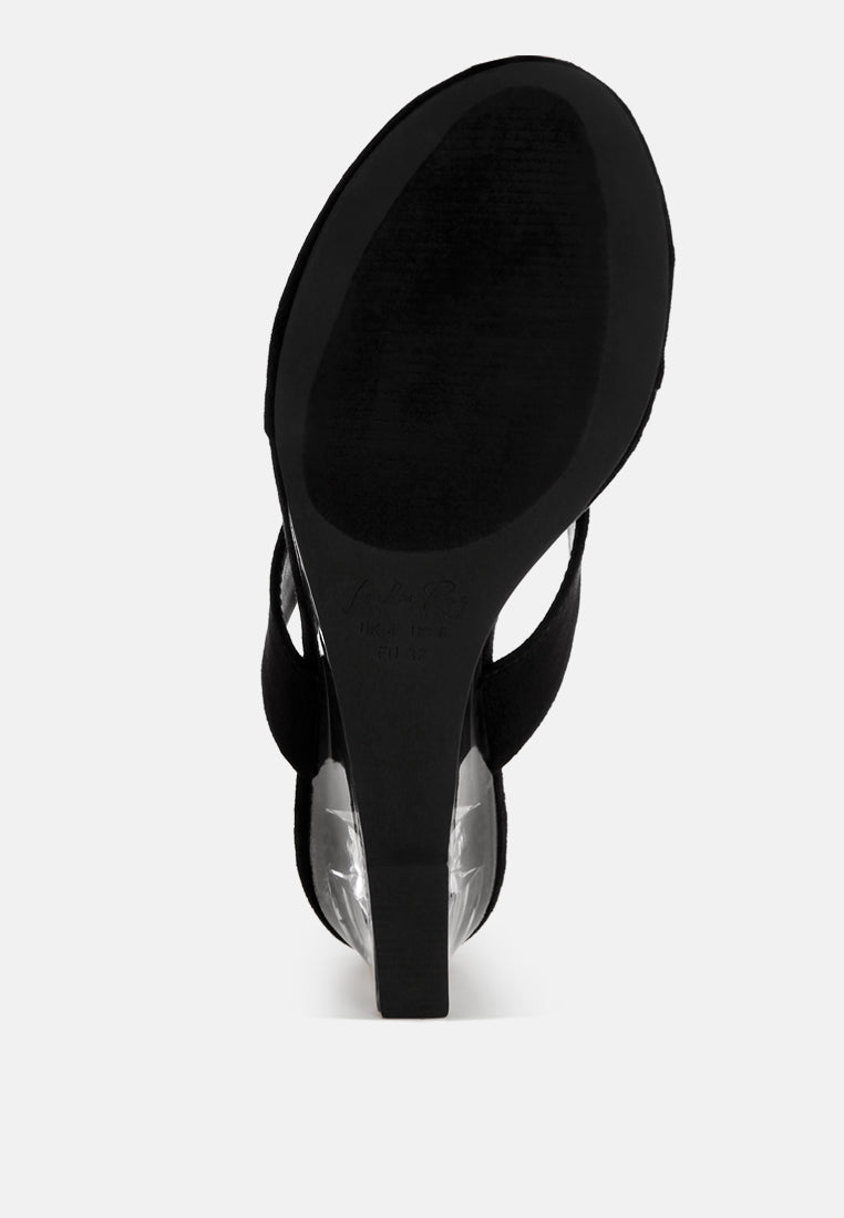 Zabila Transparent Wedge Heel Sandals