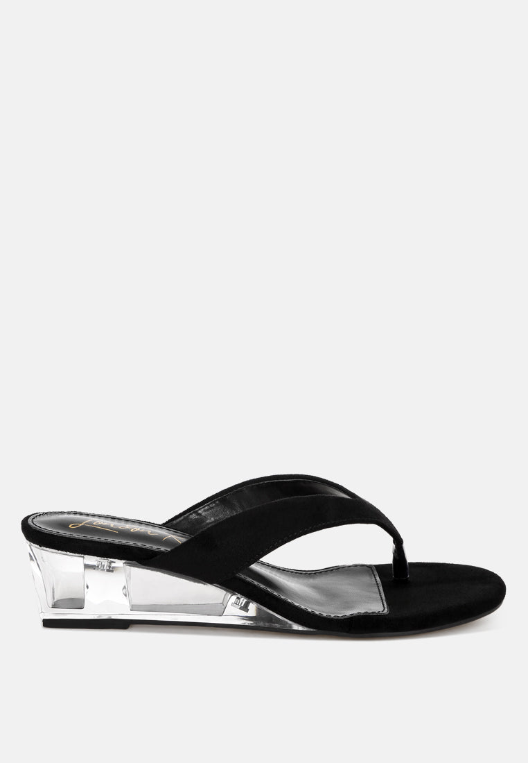 Zabila Transparent Wedge Heel Sandals