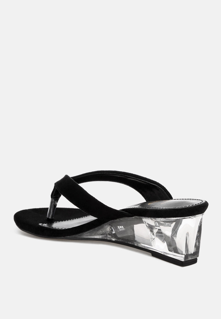 Zabila Transparent Wedge Heel Sandals