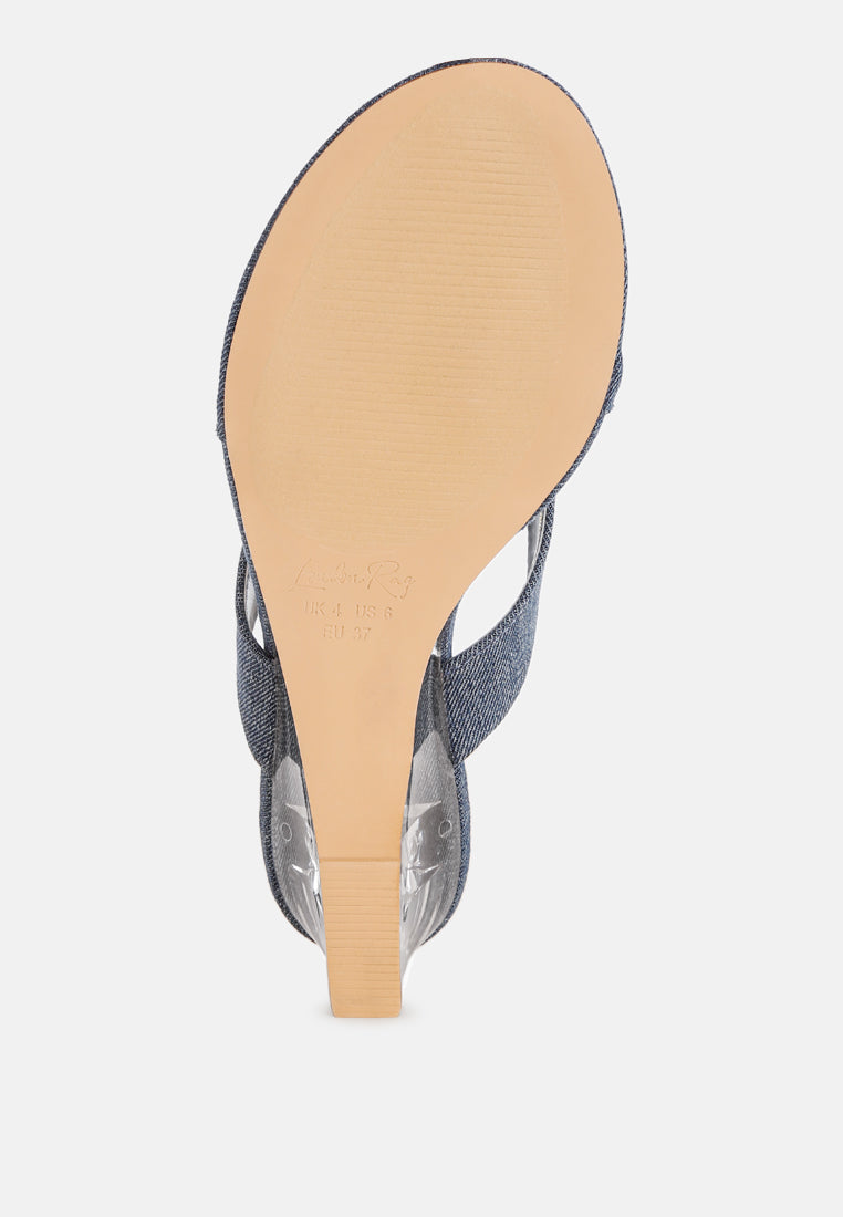 Zabila Transparent Wedge Heel Sandals