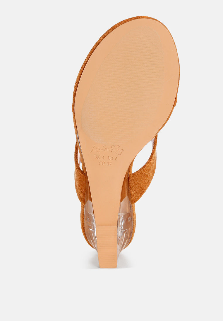 Zabila Transparent Wedge Heel Sandals