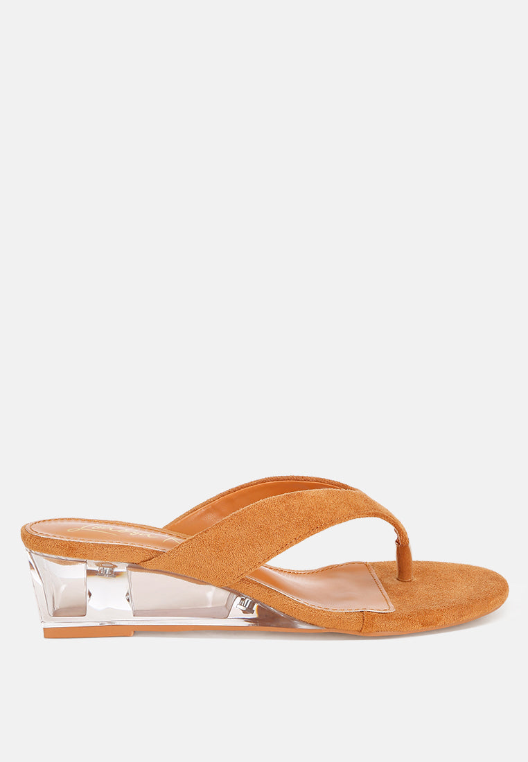 Zabila Transparent Wedge Heel Sandals