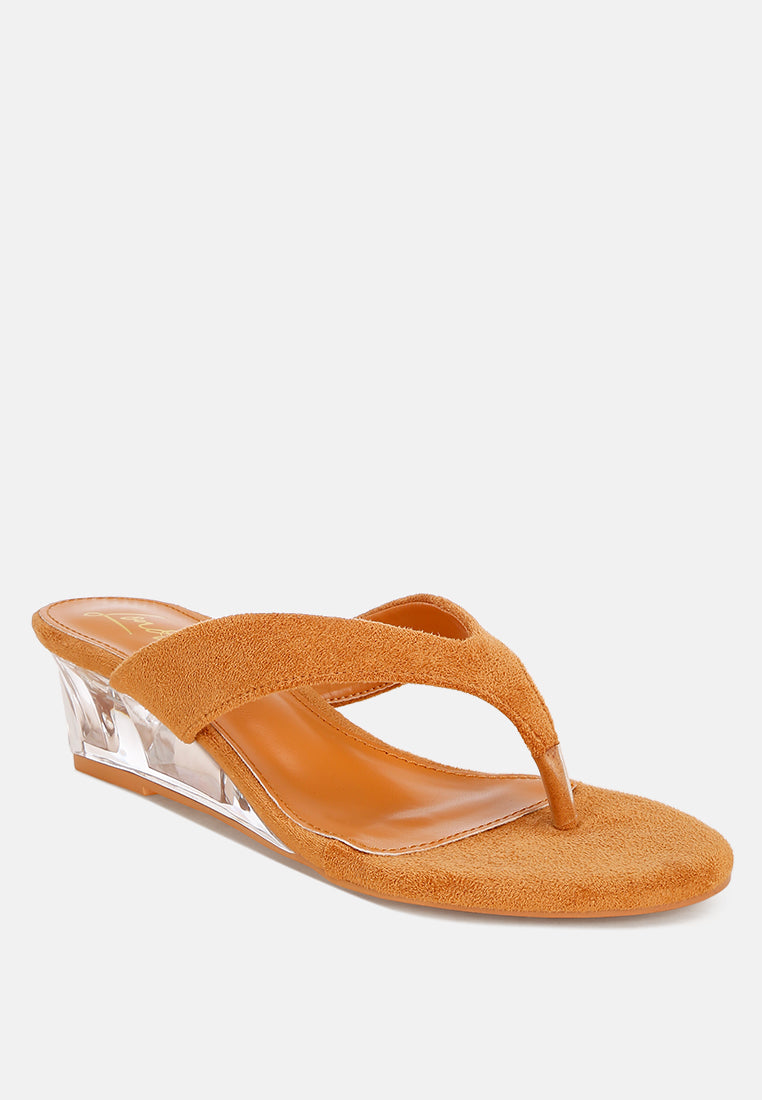 Zabila Transparent Wedge Heel Sandals
