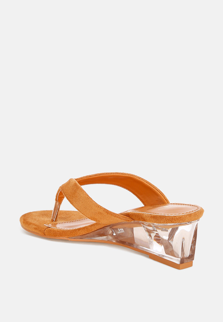 Zabila Transparent Wedge Heel Sandals