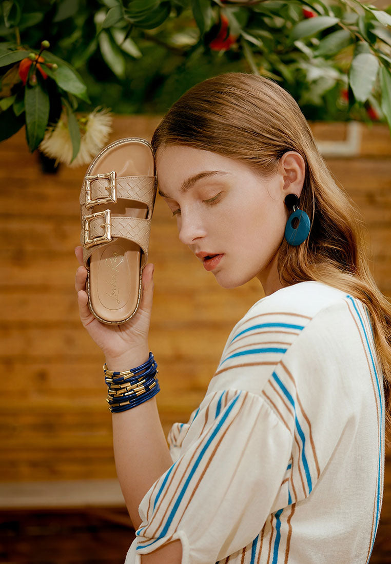 Zooper Chunky Buckle Slip-on Flats