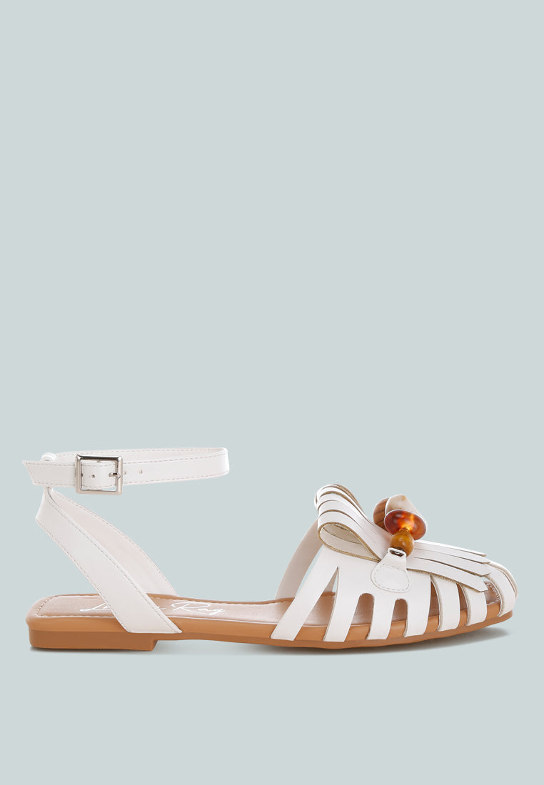 Saguara Cut Work Bead Embellished Flats