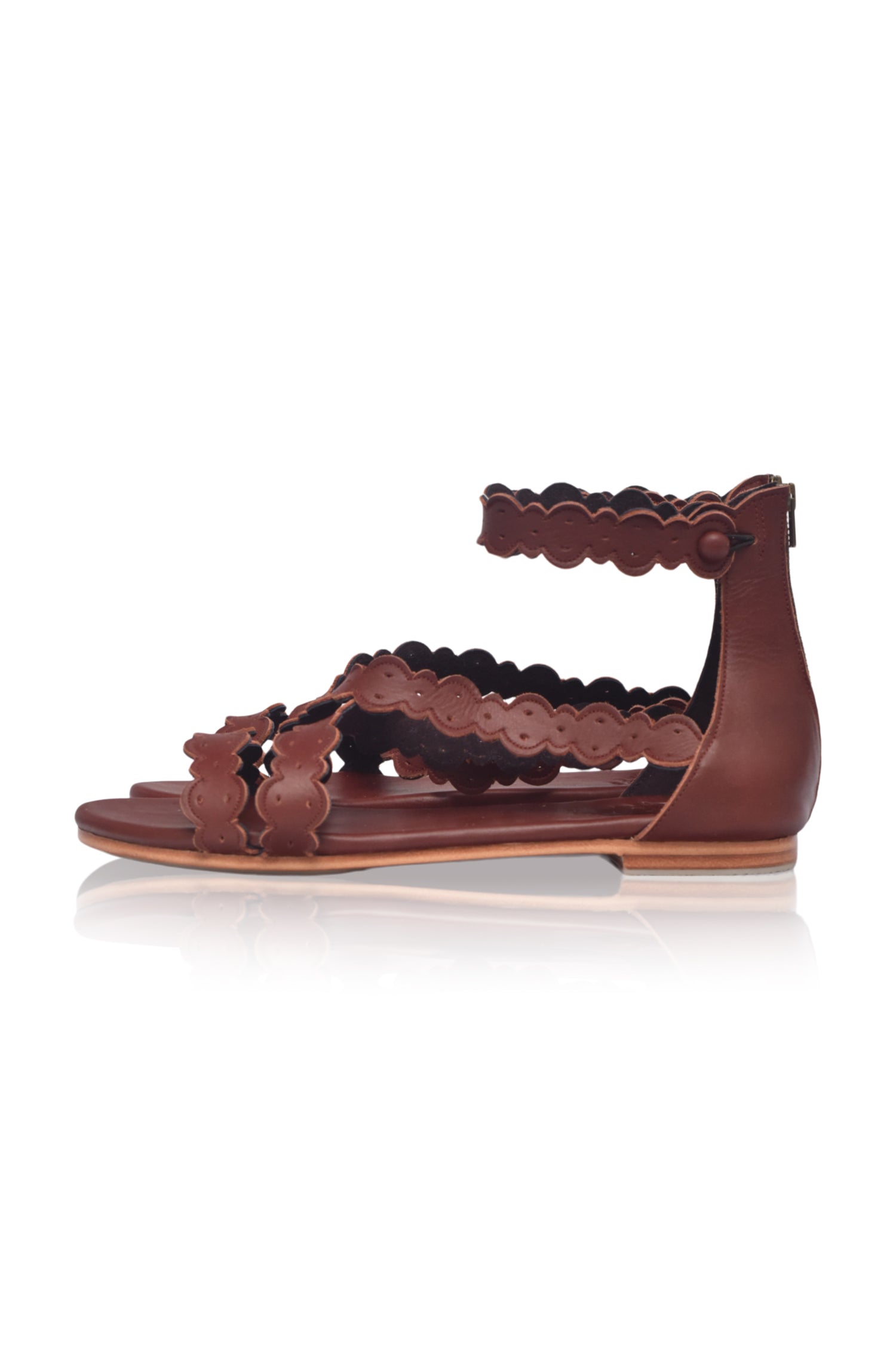 Salty Sea Criss Cross Leather Sandals by Bali ELF