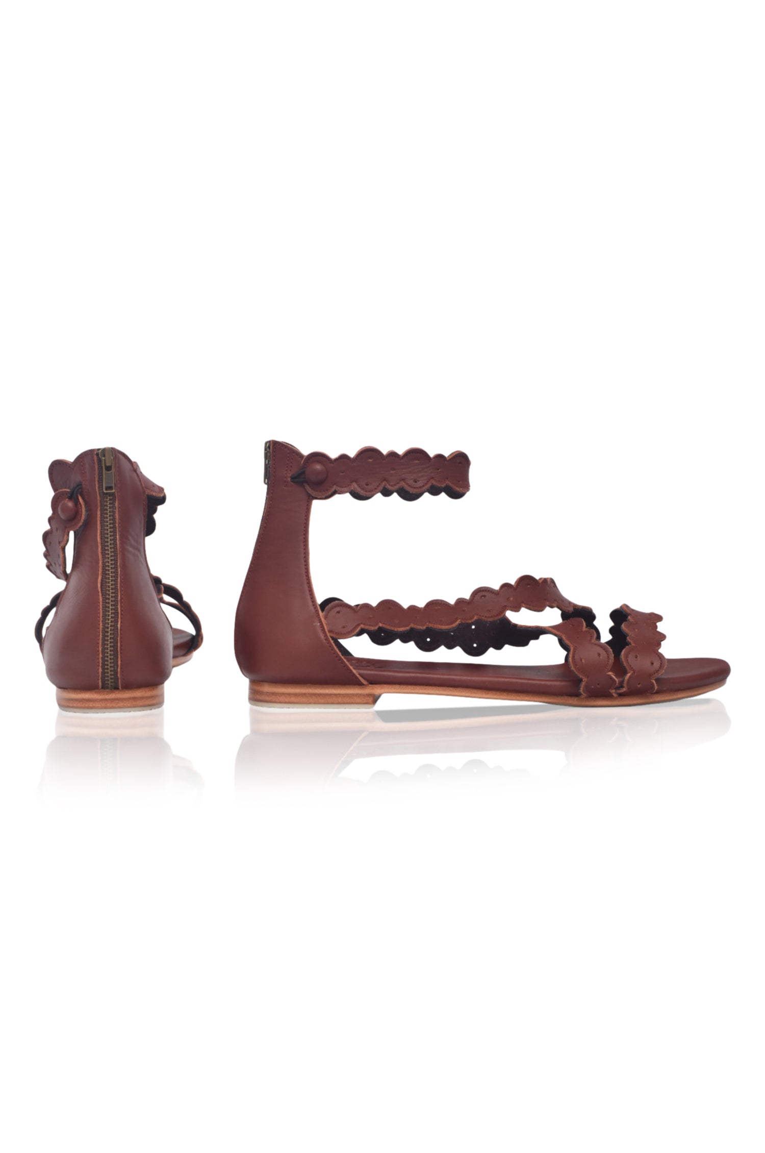 Salty Sea Criss Cross Leather Sandals by Bali ELF