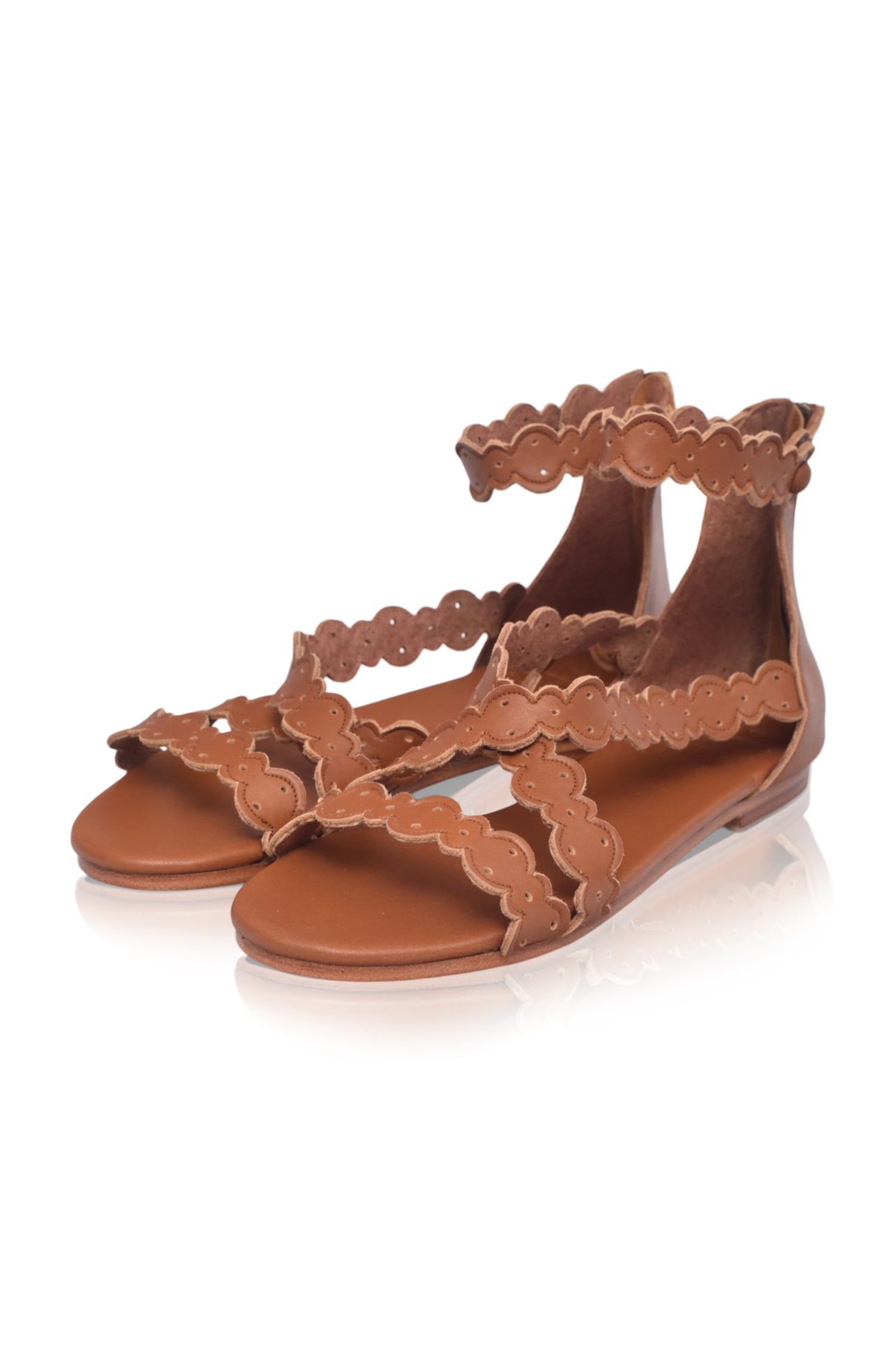 Salty Sea Criss Cross Leather Sandals by Bali ELF