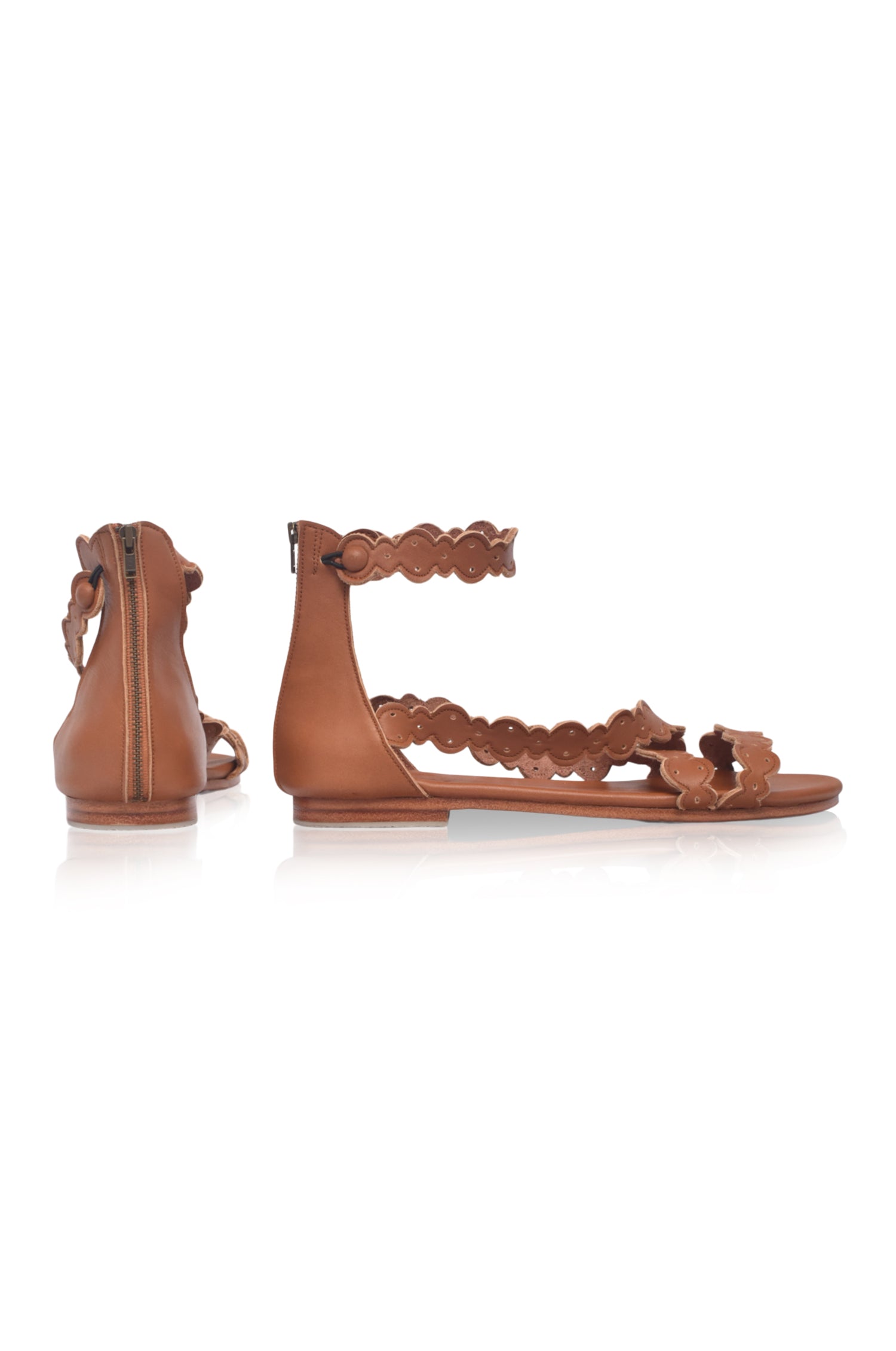 Salty Sea Criss Cross Leather Sandals by Bali ELF
