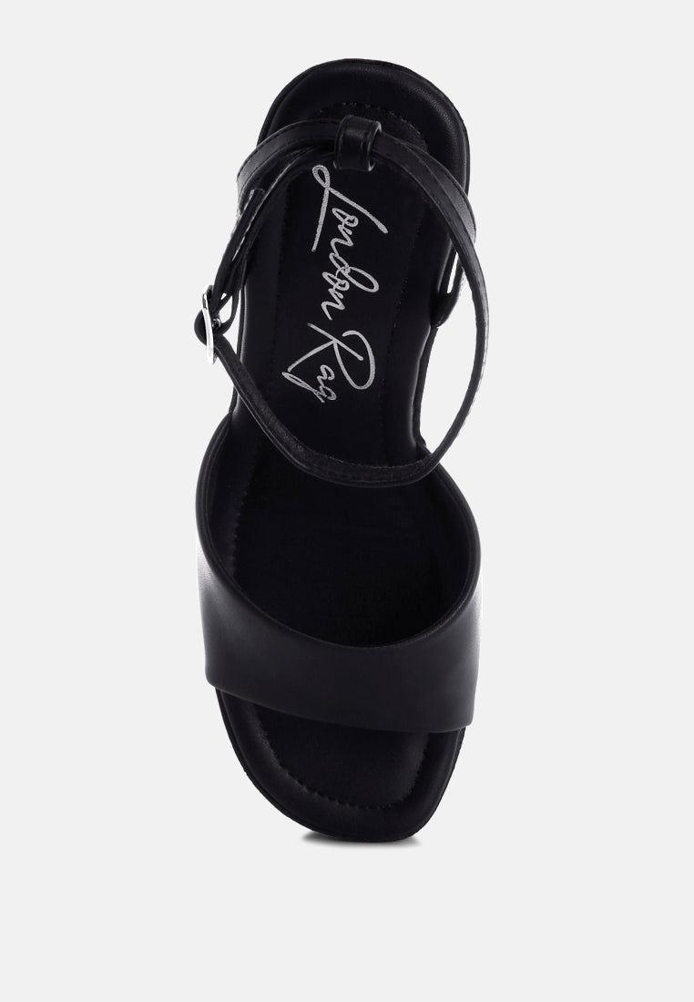 Sangria Solid Platform Faux Leather Wedges