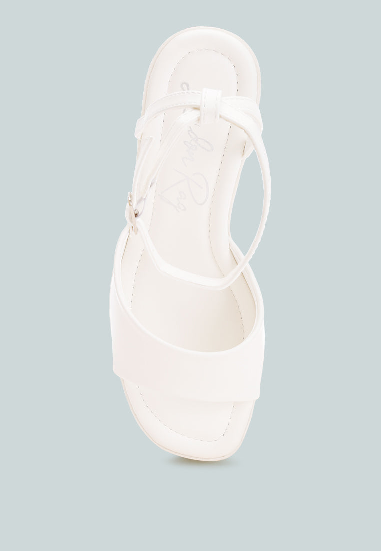 Sangria Solid Platform Faux Leather Wedges