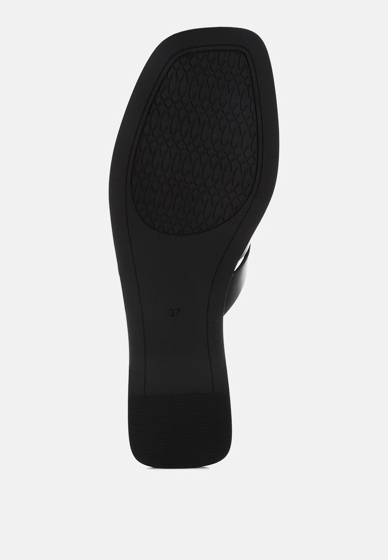 Sebal Strappy Faux Leather Slip Ons