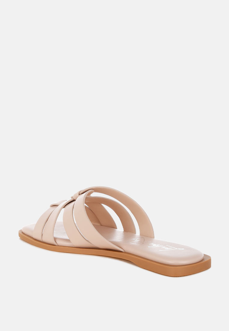 Sebal Strappy Faux Leather Slip Ons