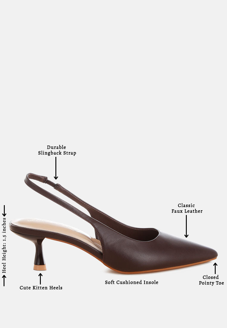 Shala Kitten Heel Slingbacks