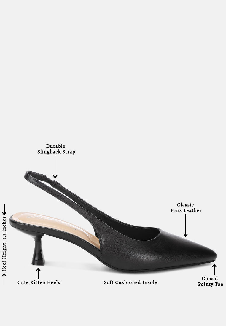 Shala Kitten Heel Slingbacks