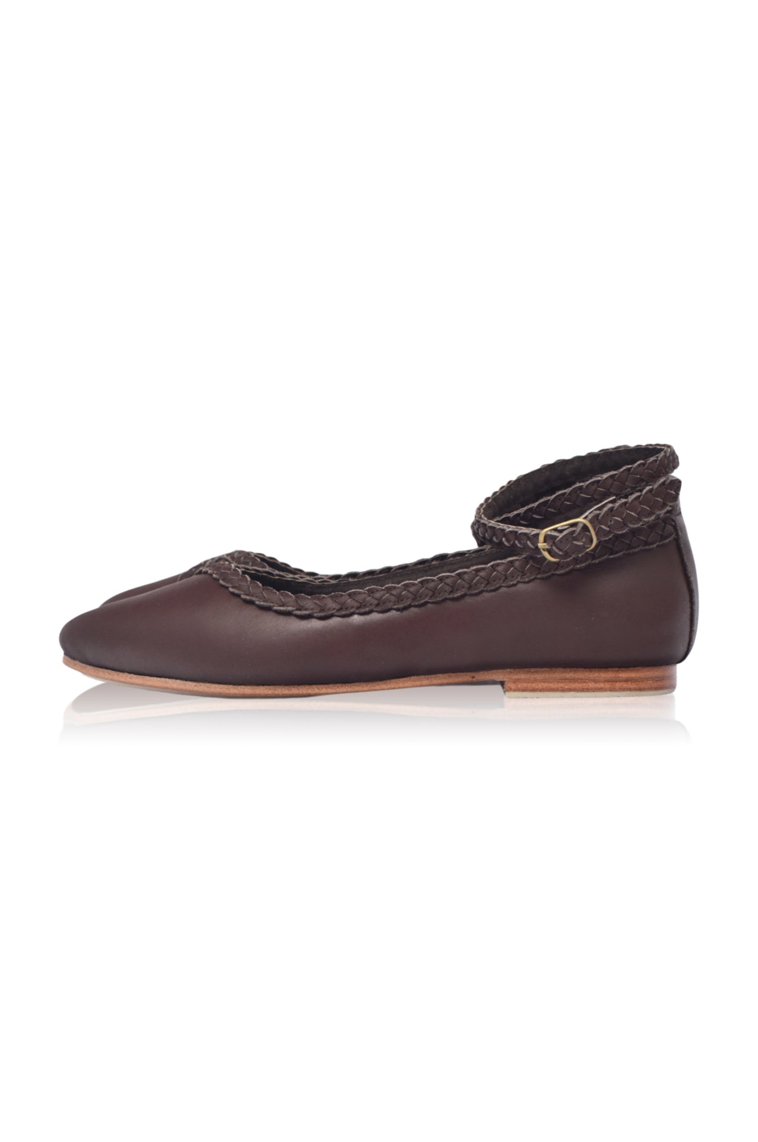 Soiree Pointy Toe Leather Ballet Flats by Bali ELF