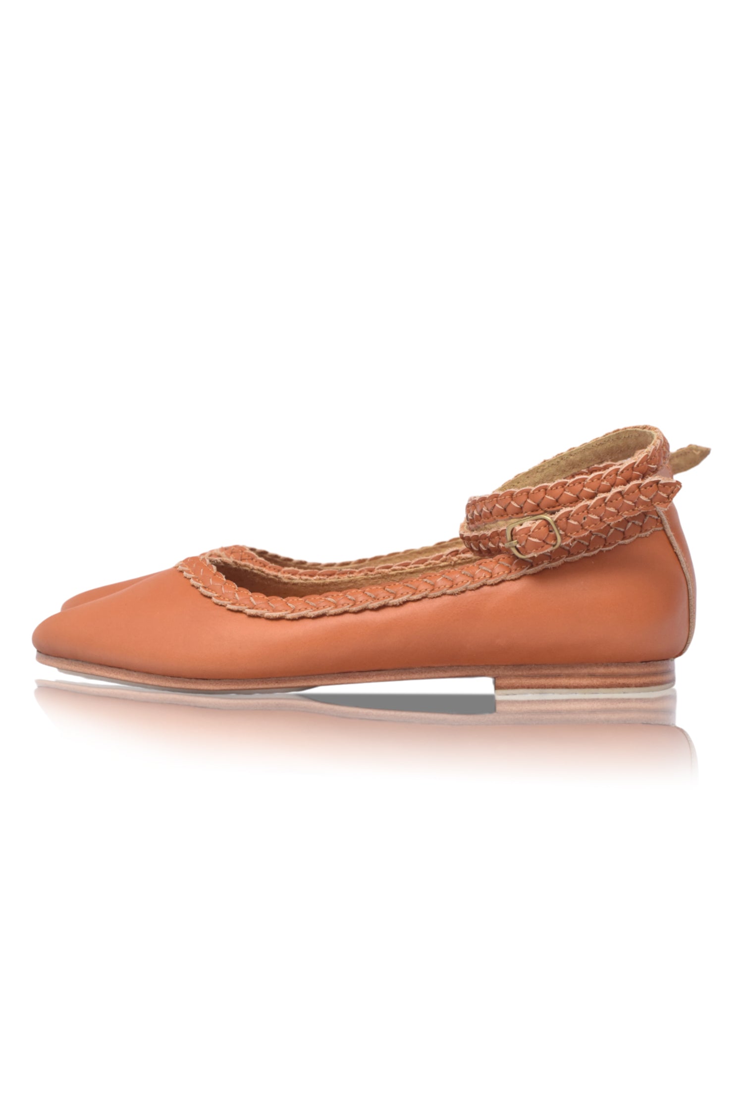 Soiree Pointy Toe Leather Ballet Flats by Bali ELF