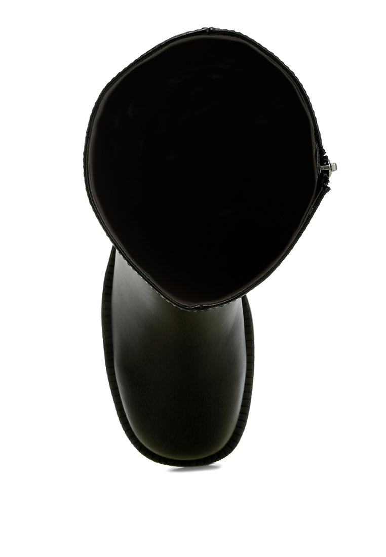 Block Heel Calf Boots by RAG