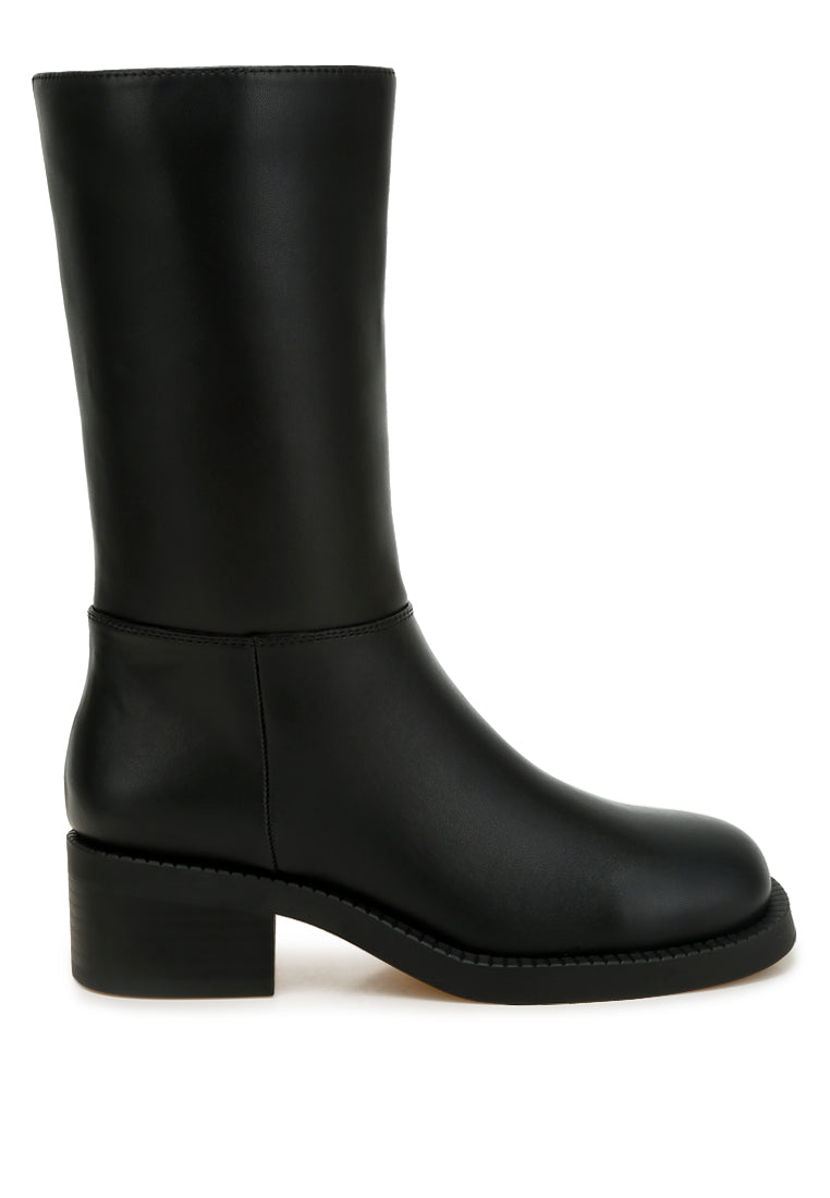 Block Heel Calf Boots by RAG
