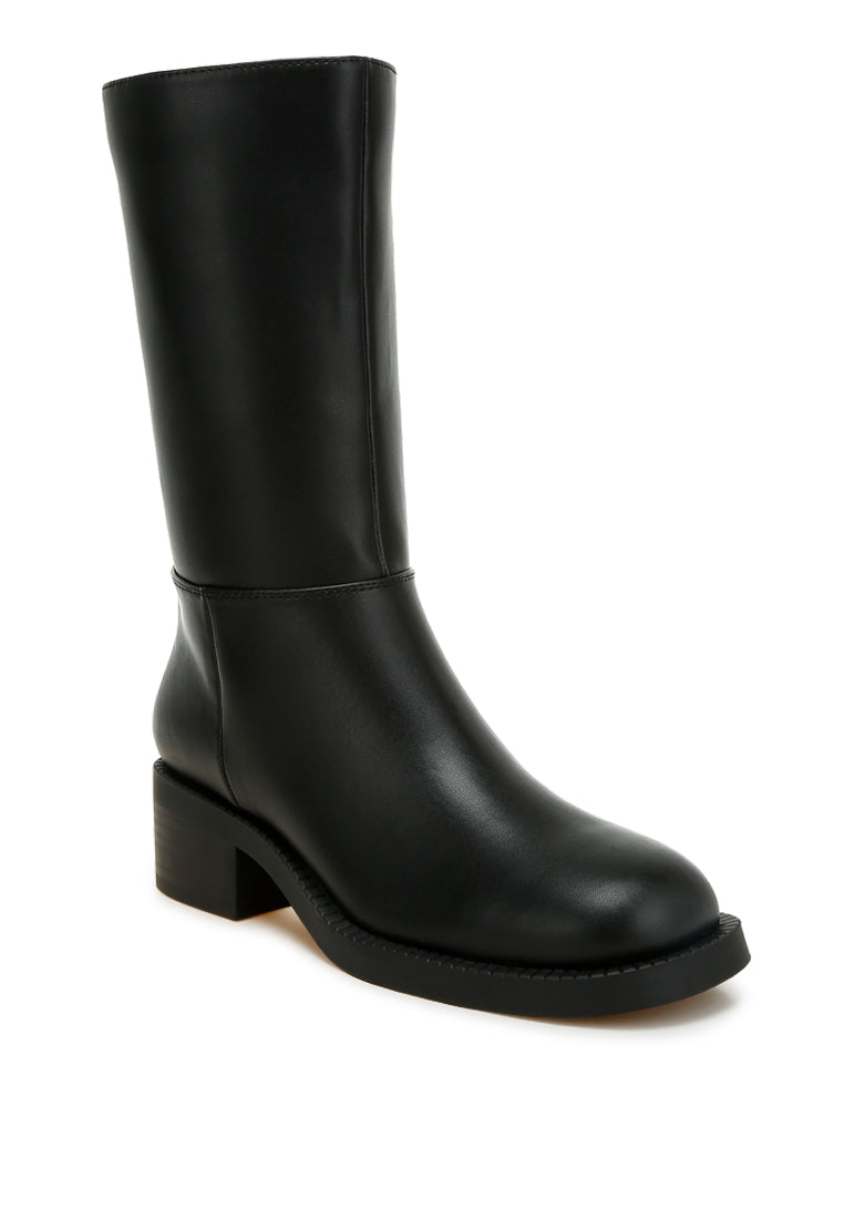 Block Heel Calf Boots by RAG