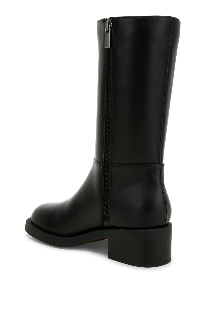 Block Heel Calf Boots by RAG