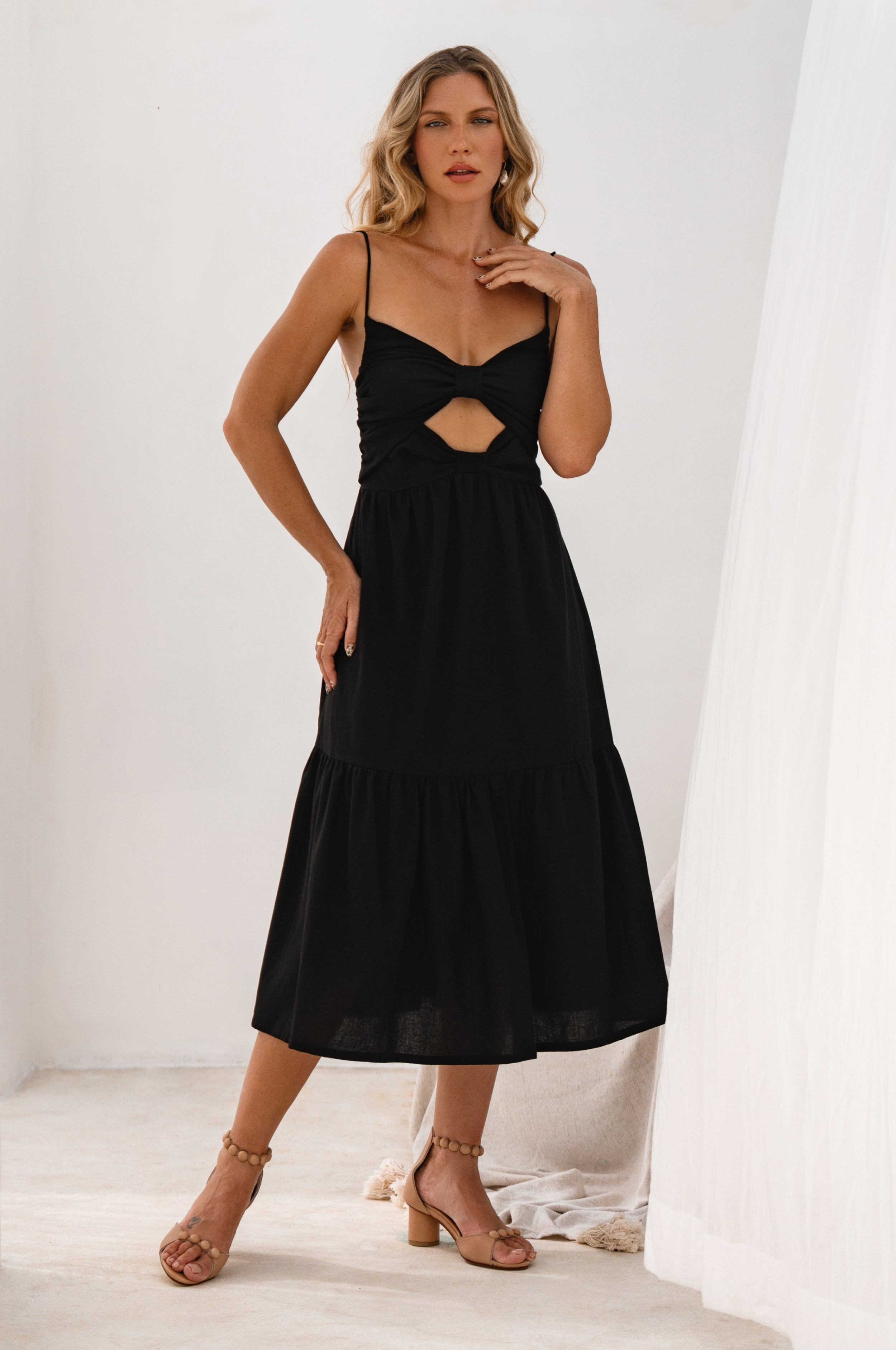 Sun Island Strappy Midi Dress by Bali ELF