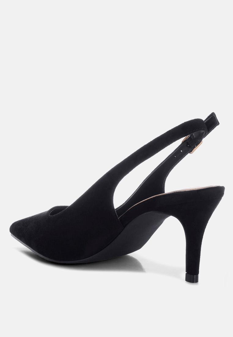 Theobs Soft Microfiber Pointed Toe Slingbacks