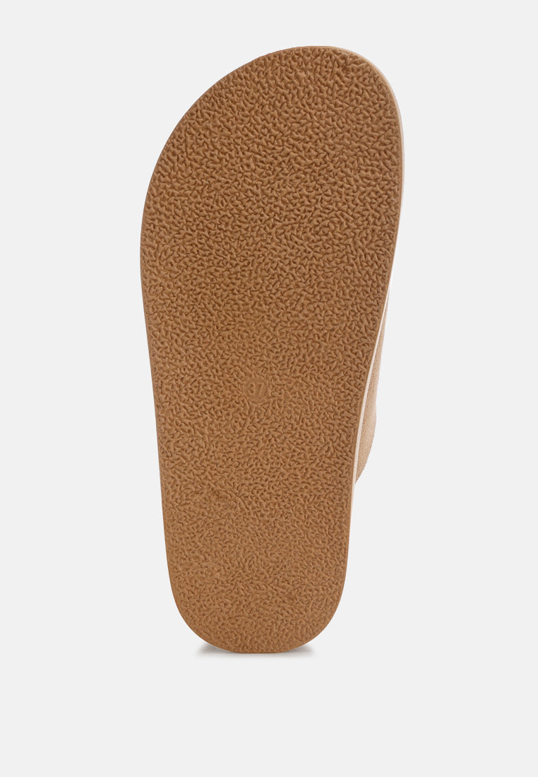 Totem Cork-Textured Slip-on Sandals