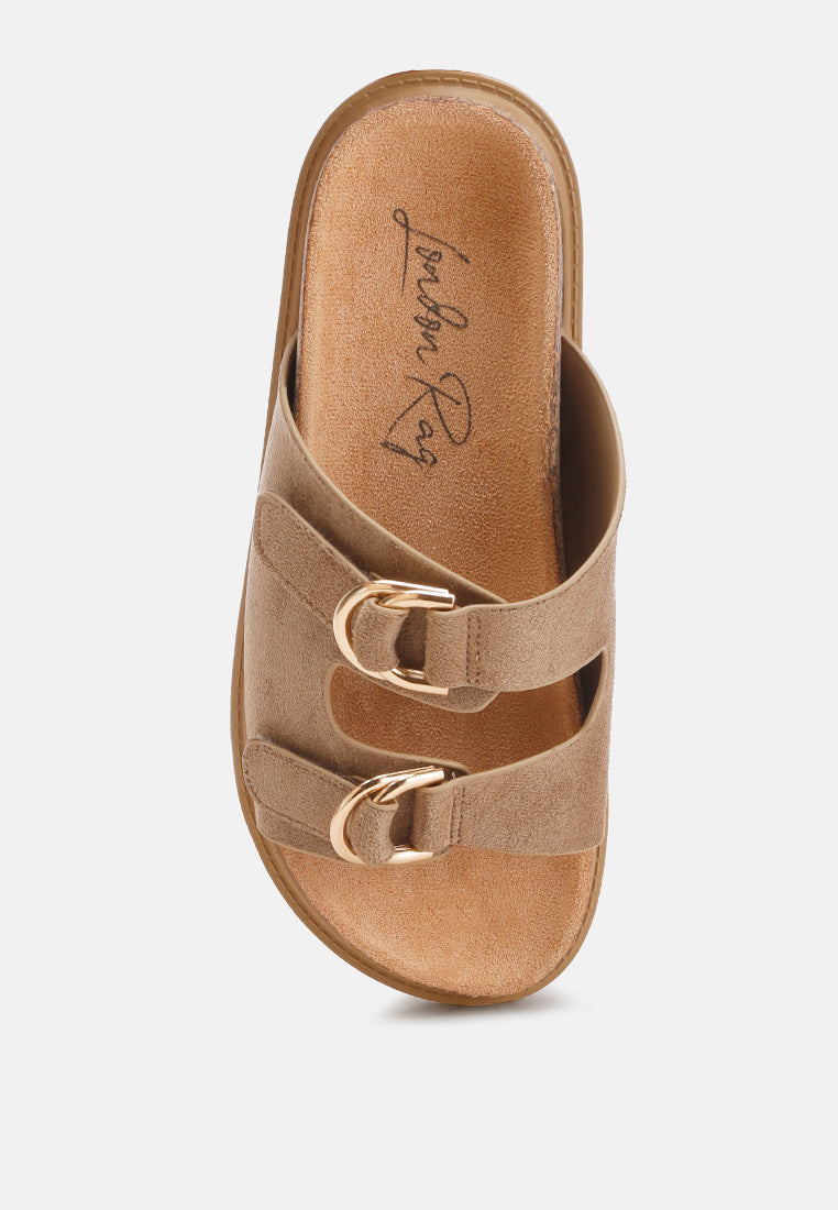 Totem Cork-Textured Slip-on Sandals