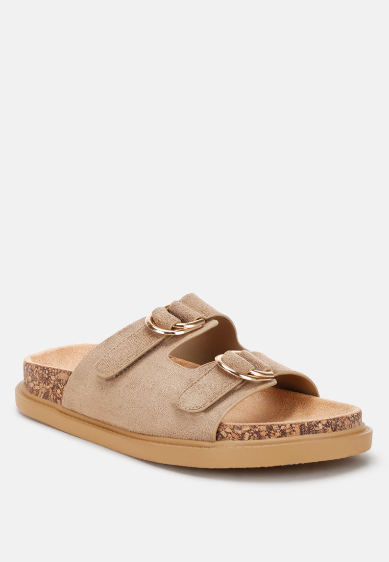 Totem Cork-Textured Slip-on Sandals