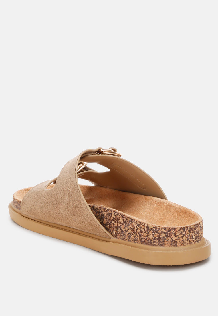 Totem Cork-Textured Slip-on Sandals