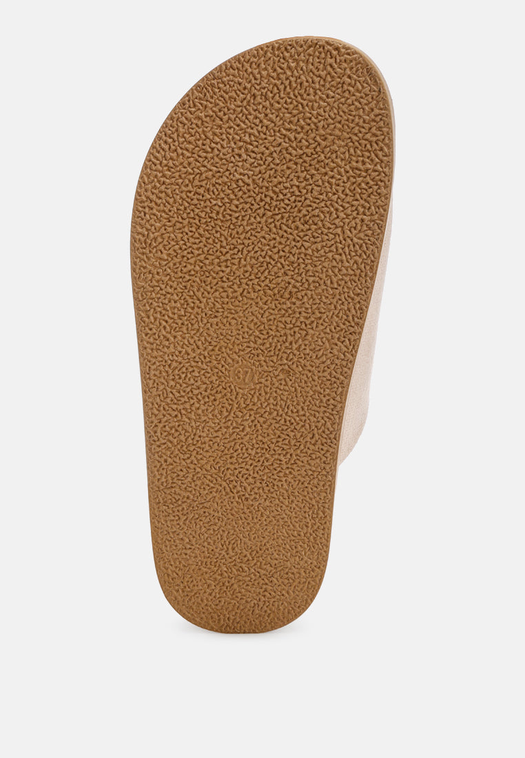 Totem Cork-Textured Slip-on Sandals