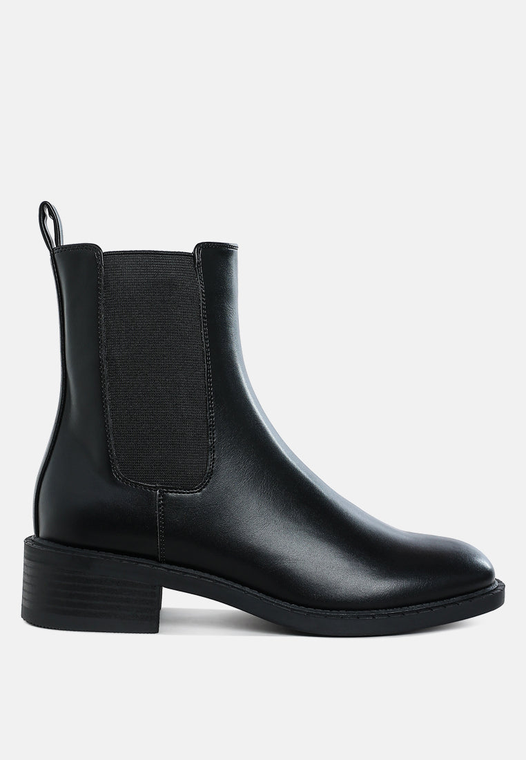 Stacked Heel Chelsea Boots by RAG