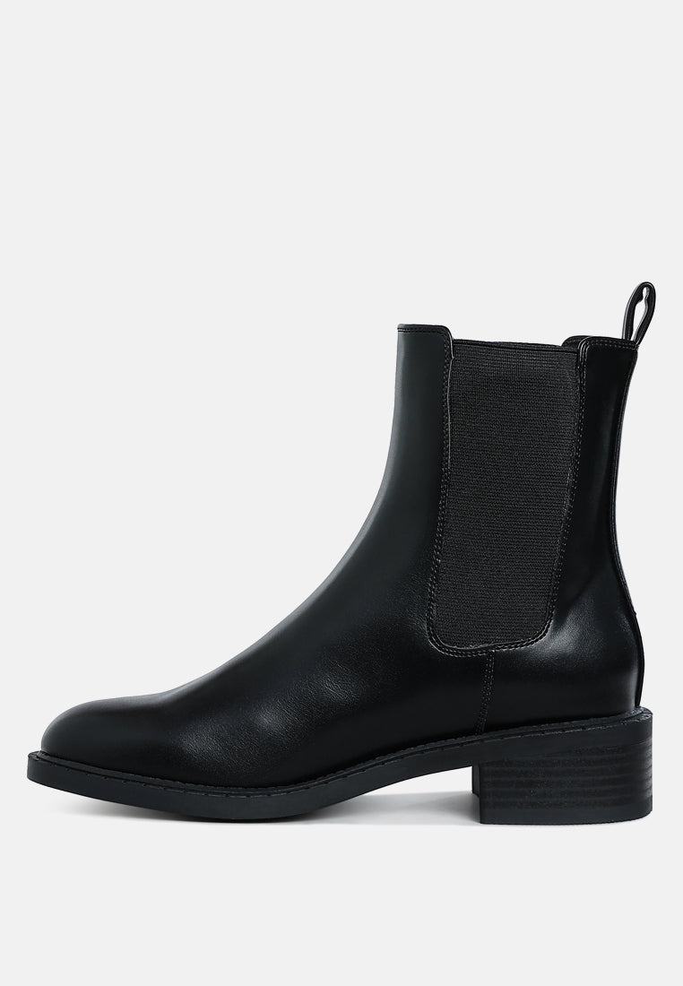 Stacked Heel Chelsea Boots by RAG