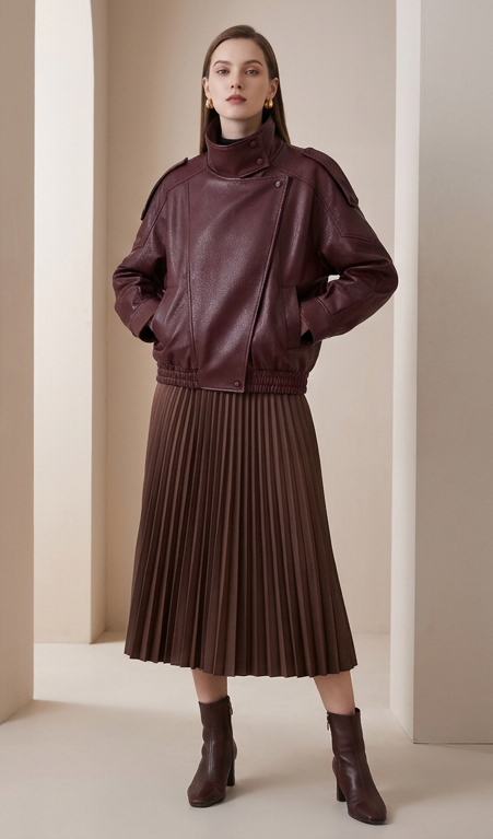 Vintage Moto Faux-Leather Biker Jacket