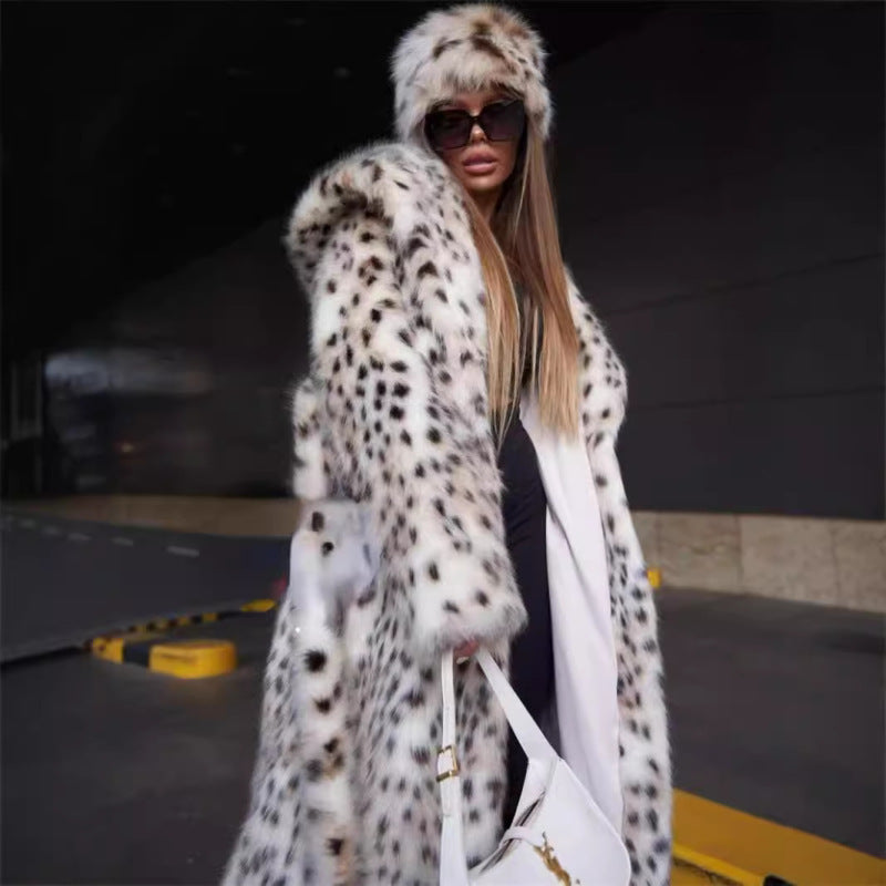 Wild Fur Trench Coat