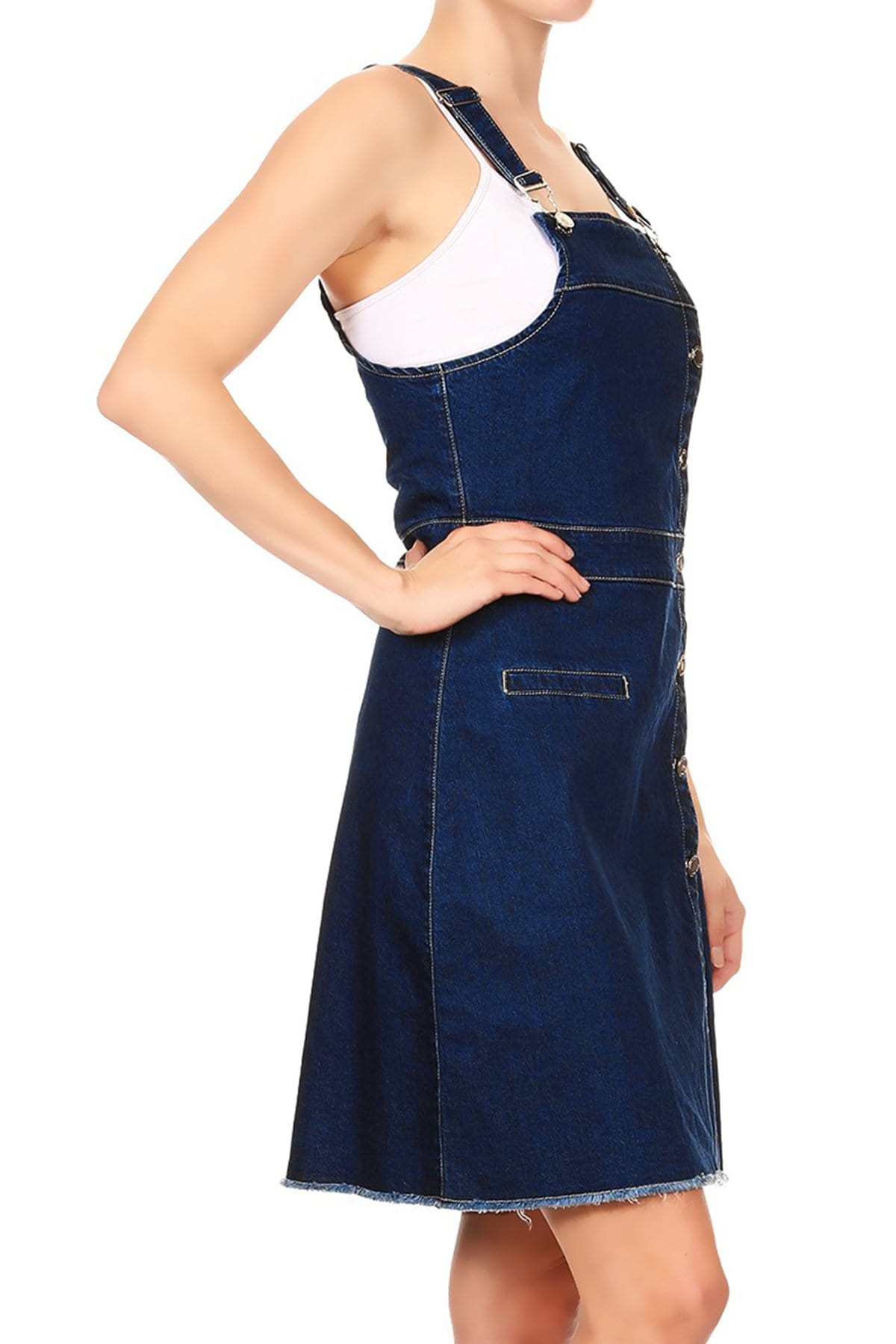 Adjustable Strap Overall Dress by Anna-Kaci