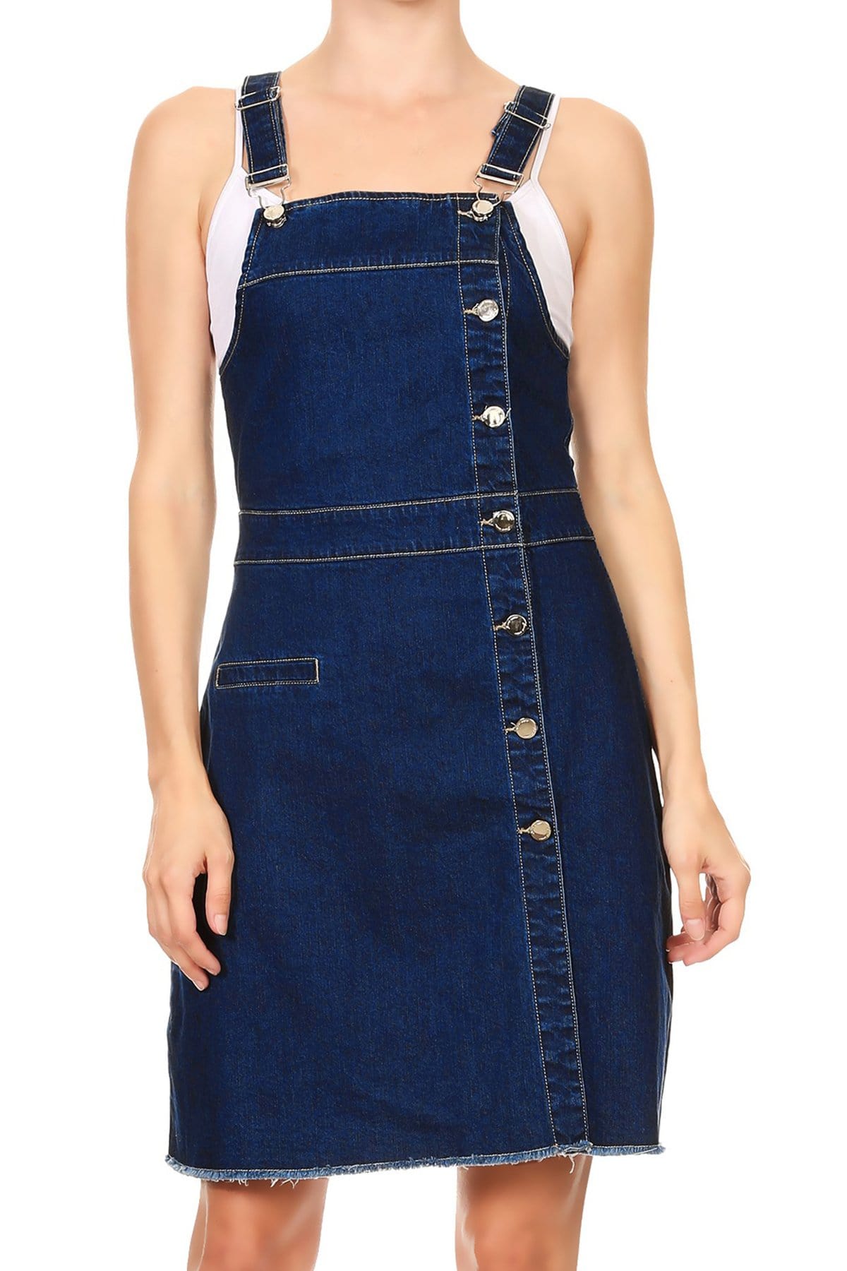 Adjustable Strap Overall Dress by Anna-Kaci