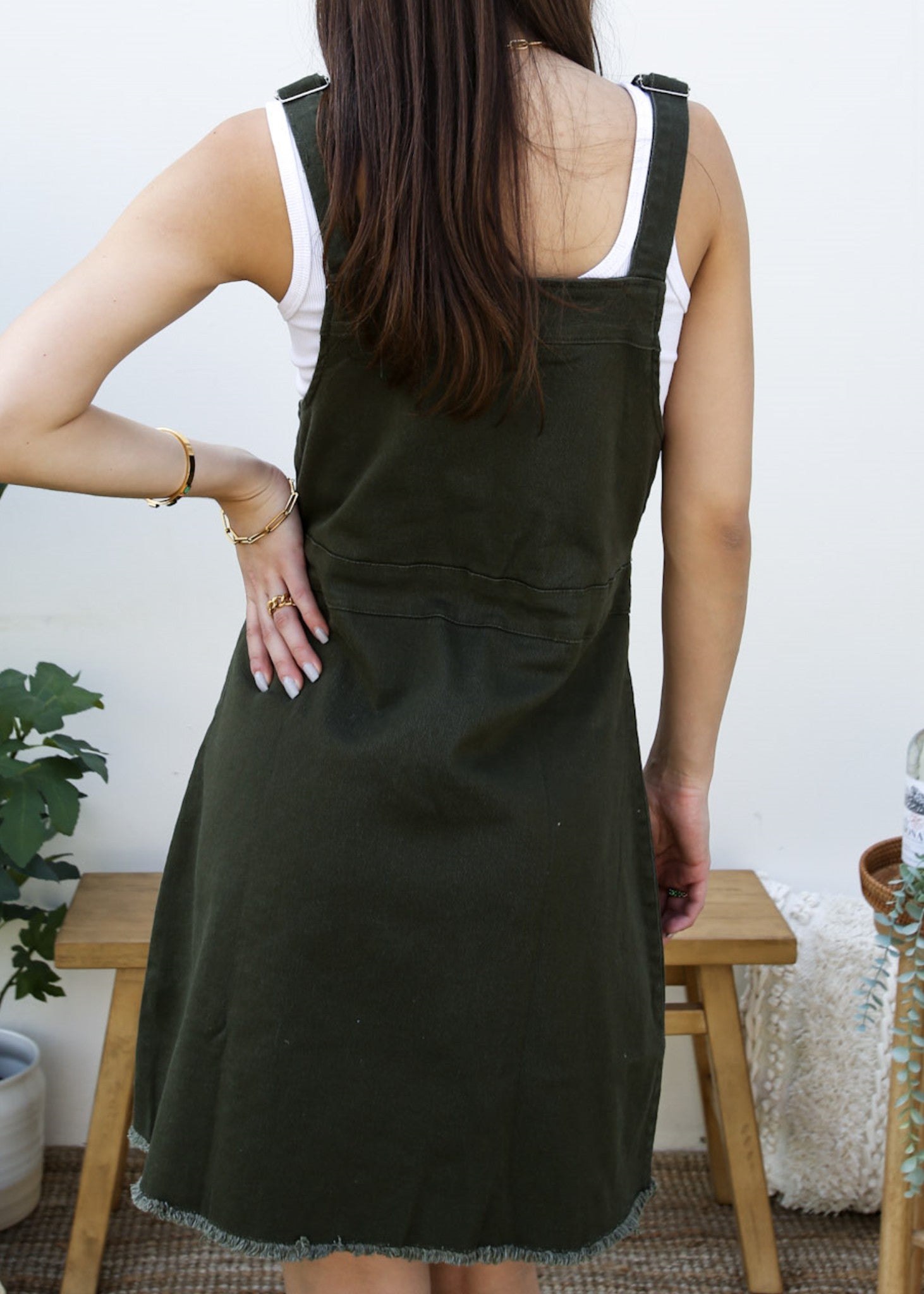 Adjustable Strap Overall Dress by Anna-Kaci