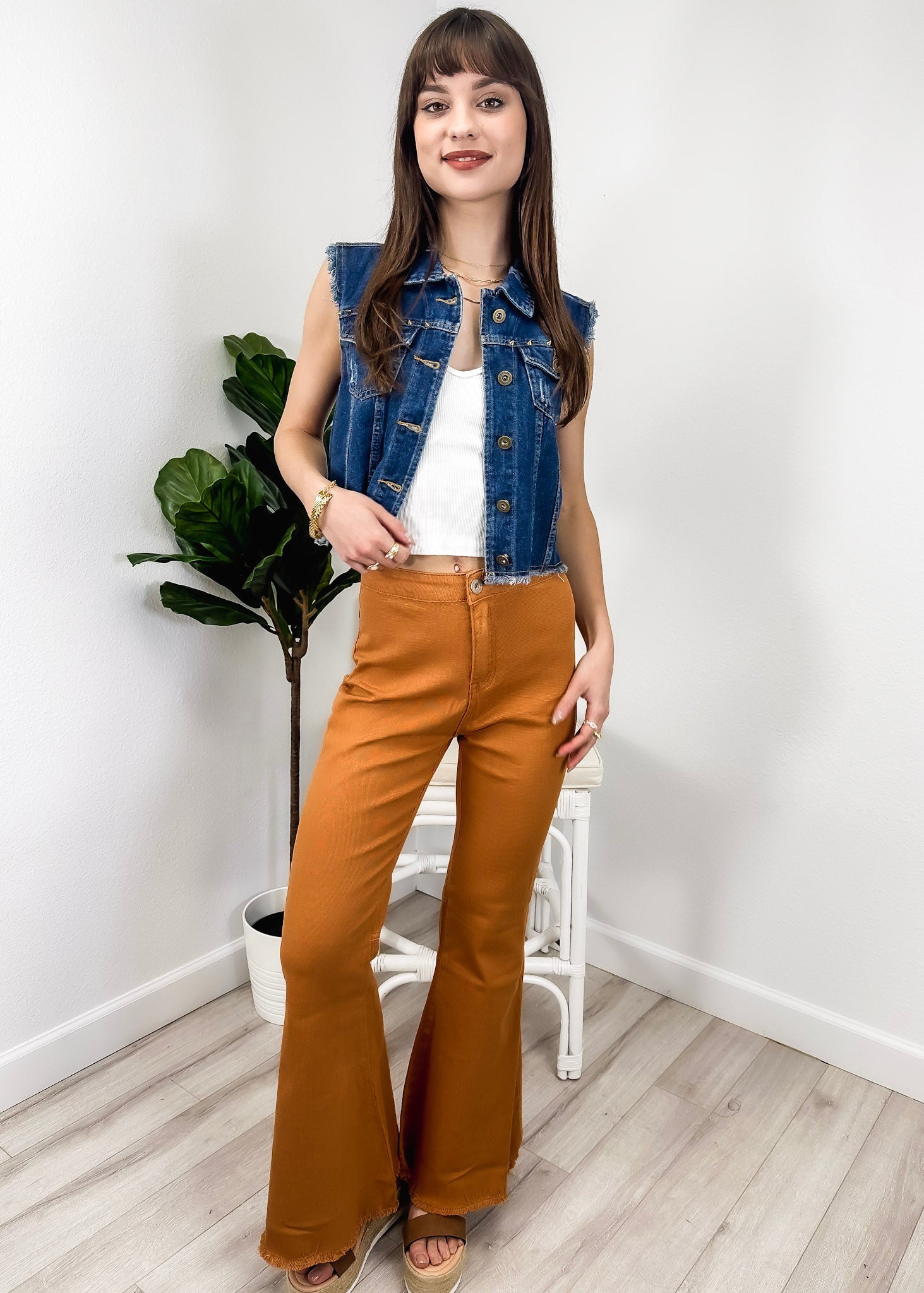 Bell Bottom High Waist Denim Jeans by Anna-Kaci