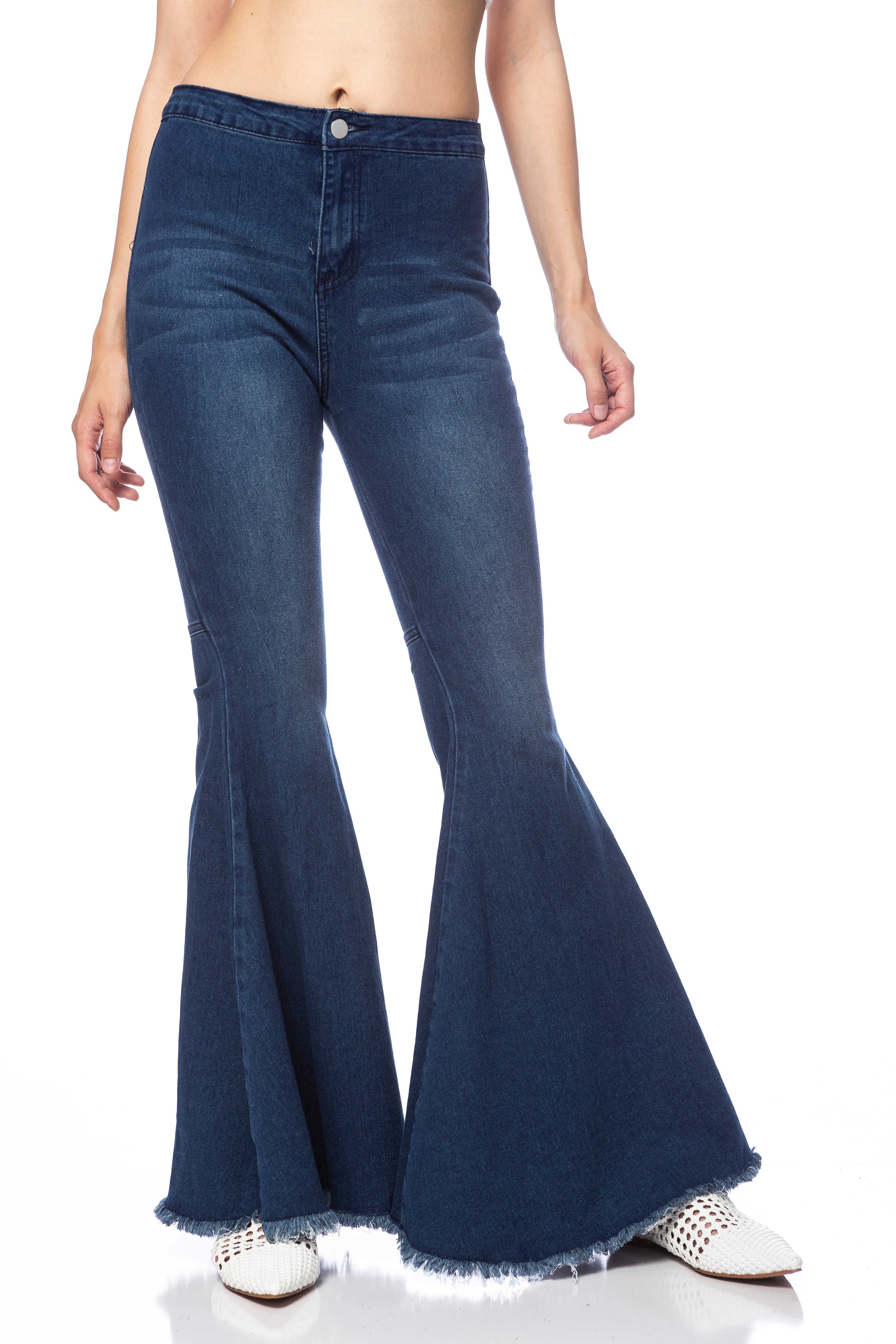 Bell Bottom High Waist Denim Jeans by Anna-Kaci